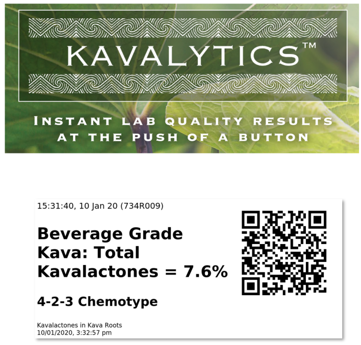 Example KavaLytics label